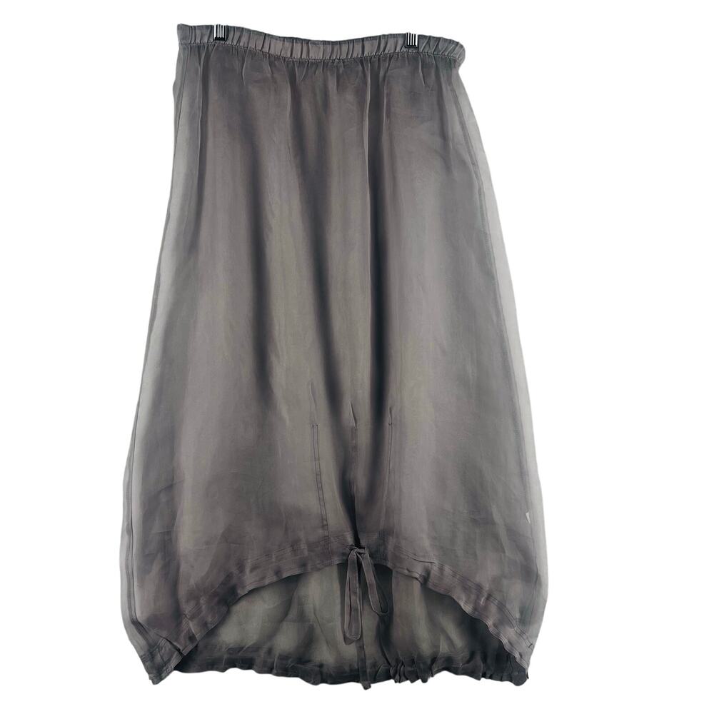 Bodil Women’s Sheer Overlay Skirt SZ SM Gray EUC